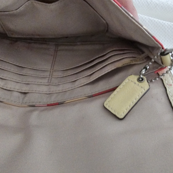 Coach Kristin Satin Scarfs Multicolored Large Wristlet Wallet - Picture 4 of 6